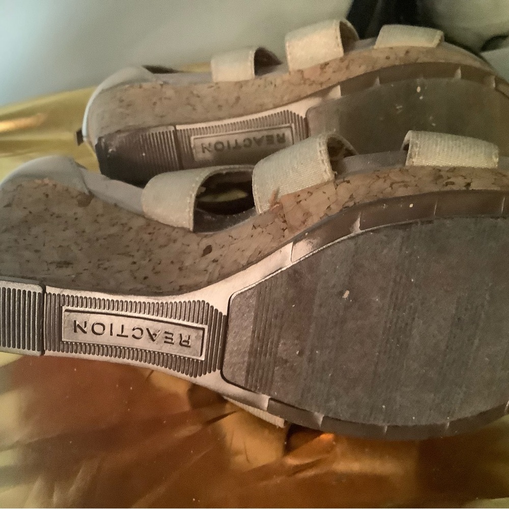 Reaction Beige Wedge Sandals